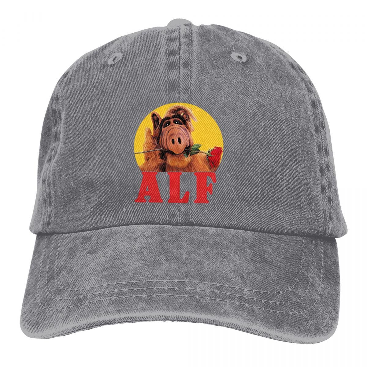 

Летняя кепка Солнцезащитный козырек Роза Хип-хоп кепки ALF Анимационный сериал Ковбойская шляпа Кепки с козырьком One Size