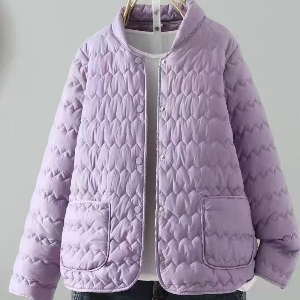 Damen Kurze Jacke Koreanische Mode Herbst Winter Parkas Leicht Daunen Baumwolle Warm Oberbekleidung Übermantel