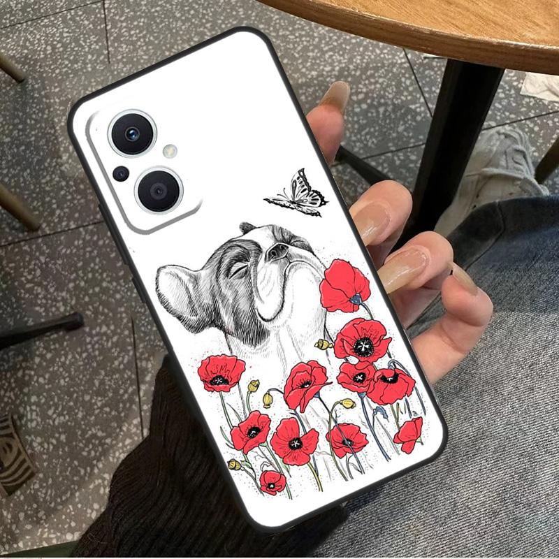 Cute Pug Dog Case For OPPO Reno 7 8 10 Pro 8T 2Z 4Z 5Z 6 Lite OPPO Find X6 Pro X2 X5 Lite X3 Neo Cover