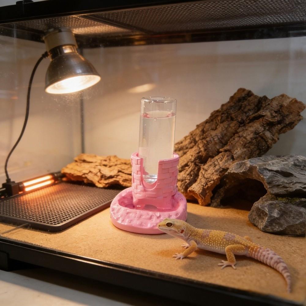 Anti-slip Base Reptiles Water Feeder Plastic Pet Drinking Bowl Turtle Food Bowl  Small Creatures