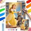 Princess and Knight Digital Oil Painting Art Kit Handmade DIY Home Decor Gift