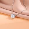 New Simple Single Crystal Clavicle Chain 925 Sterling Silver Pendant Necklaces   XL025