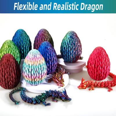 Mystery Dragon With Egg Suit , 3D Printed Dragon With Egg, Full Articulated Flexible Dragon With Eggs, 3D Printed Gift Toy