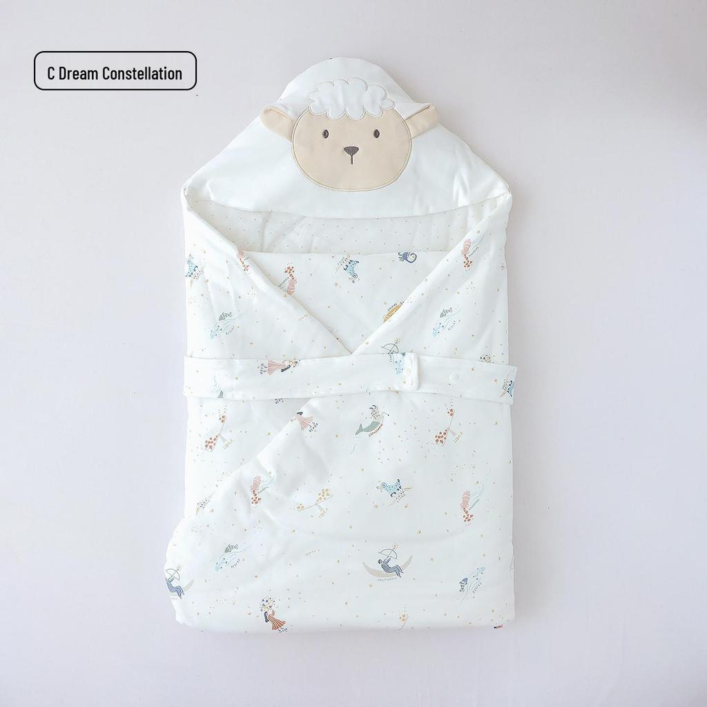 Four-Season Anti-Startle Swaddle: Class A Thickened Cotton Blanket for Newborns