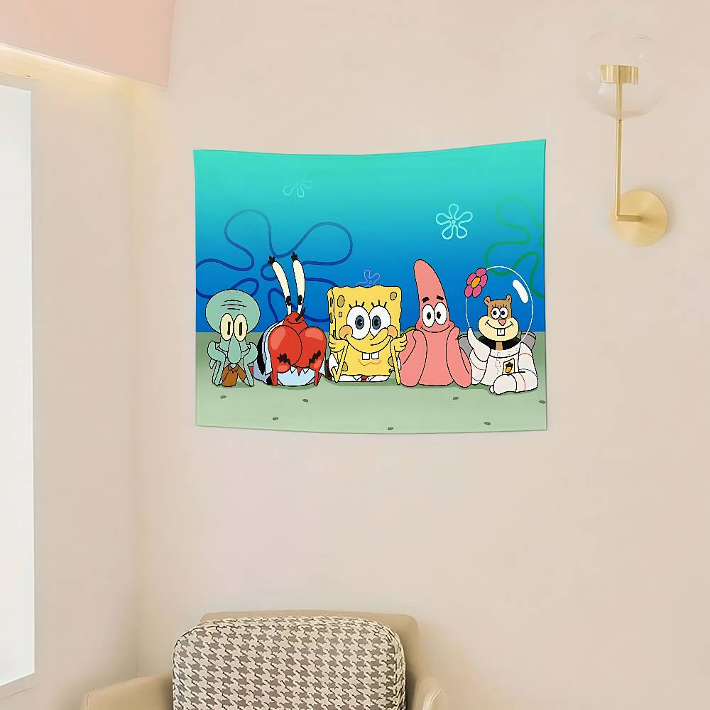 AnimeSSpongeabBobsCute Flags Room Decor Outdoor Decors Personalized Items Flags For Bedrooms Home Funny