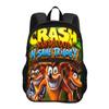 Crash Bandicoot Round Front Bag Backpack Cartoon Printed New Trendy High Quality Student's Best School Companion
