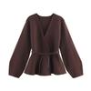 Za Autumn and Winter New Arrivals Women's Clothing Zr European and American Style Fashionable Versatile Knitted Jacket with Belt 9598252 717