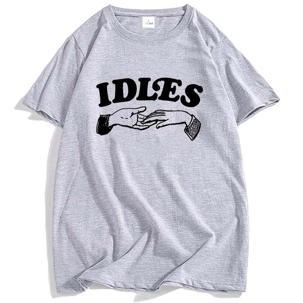 I'M A SMART MAN TEE IDLES HANDS CROPPED WOMENS T-SHIRT Short Sleeve Cotton Men Tshirts Summer O-neck Punk Streetwear Women Tees