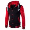 Spring Autumn Men's Hoodies Jacket Boy Baseball Hoodies Coat Fashion Streetwear Slim Jacket