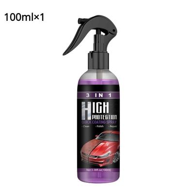 2pcs 100ML 3 In1 High Protection Quick Car Coat Ceramic Coating Spray Hydrophobic