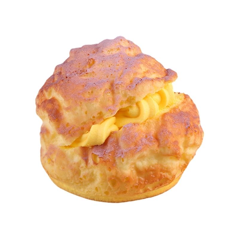 

Realistic Artificial Puff Bread Model Matcha Chocolate Creamy Fruit Puff Bread Model for Decorations Bakery Display