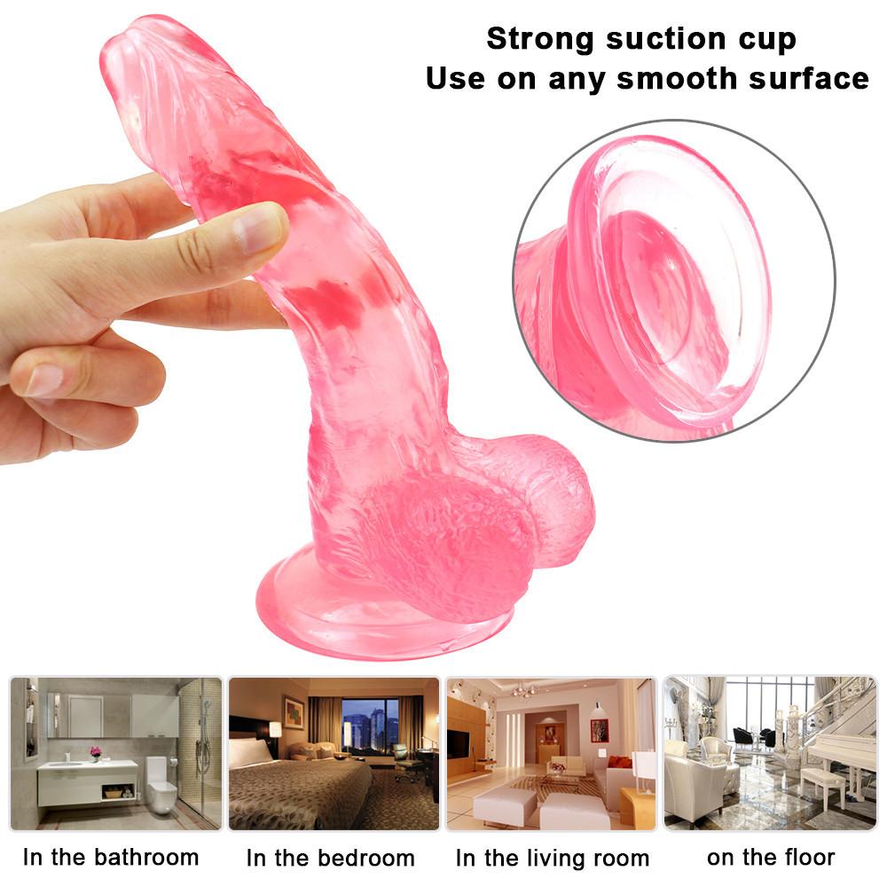Realistic Dildo Huge Sucker Soft Dildos for Women Masturbator Toy Female Vagina Massage Anal Plug Sex Tool Adult Shop