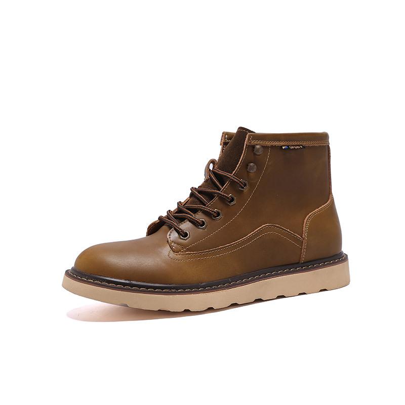 

Мужские ботинки Martin из натуральной кожи в ретро-британском стиле, идеально подходят для осени/зимы, повседневные и модные короткие рабочие ботинки. 41