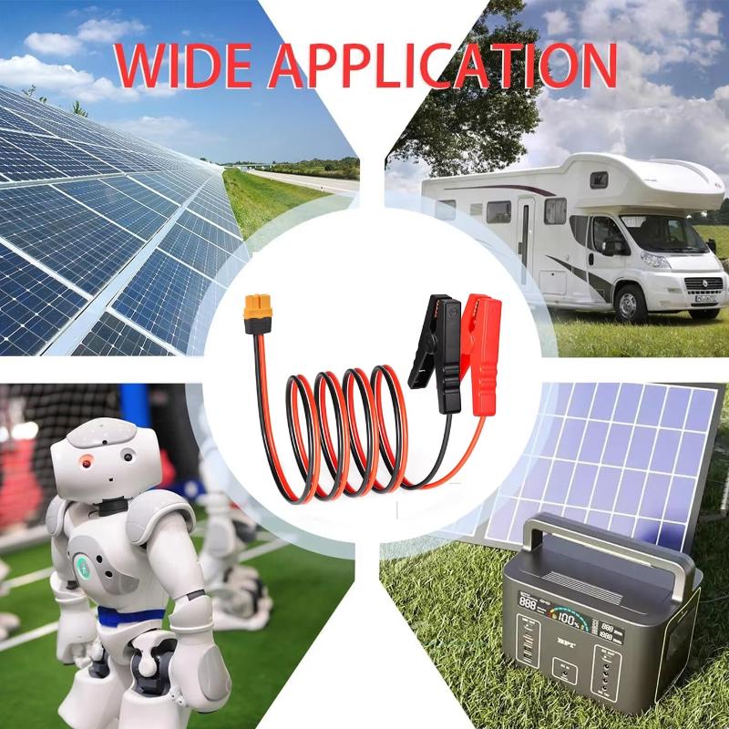 1 Stück 16 AWG XT60 Stecker Schnellverschlusskabel XT60 zu Krokodilklemmen für RC-Akku Tragbares Netzteil Solarpanel