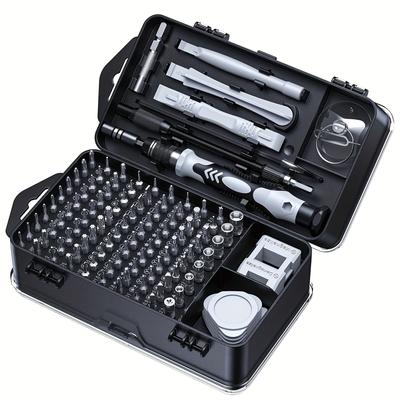Ein Satz von 115-in-1-Präzisionsschraubendreher-Sets, mit magnetischen Reparaturwerkzeug-Sets, rutschfesten tragbaren Werkzeug-Sets, ergonomischen Griffen, für Telefone, Laptops