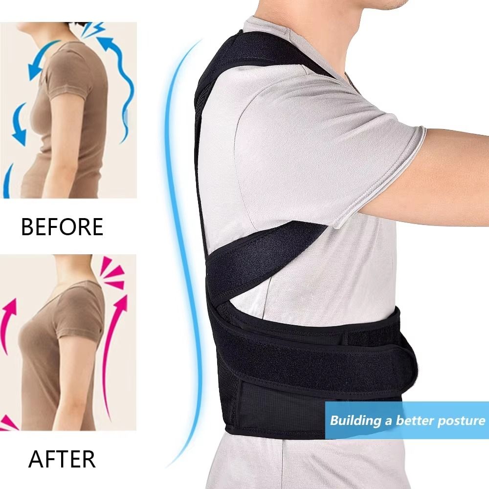 5 Size Posture Corrector Black Back Trainer Unisex Back Posture Brace  Home Use