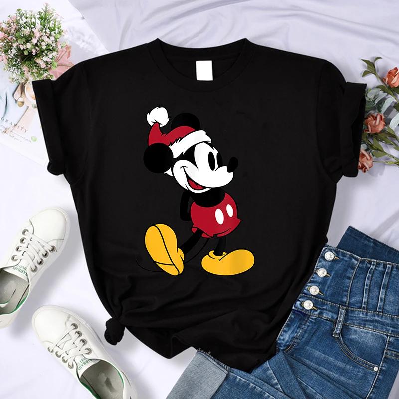 90s Mickey Print Tshirts for Women Fashion Minnie Mouse T Shirt Streetwear FeUnisex Clothes Disney Tshirt