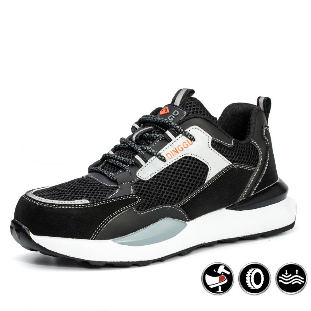 Fashion Security Sport Shoes Anti-Smash Anti-Puncture Work Shoes Breathable Safety Shoes Men Steel Toe Protective Shoes