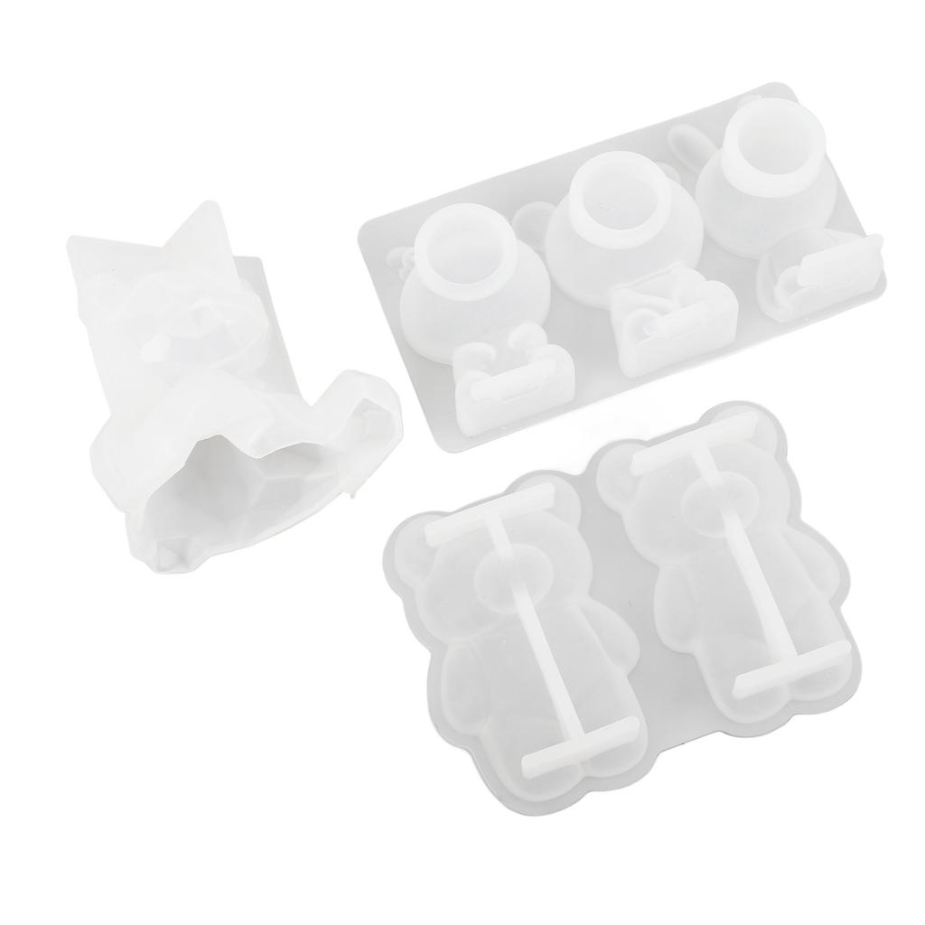 DIY Mould Heat Resistant Easy Release 3D High Toughness Bear Silicone Mould for Table Ornaments
