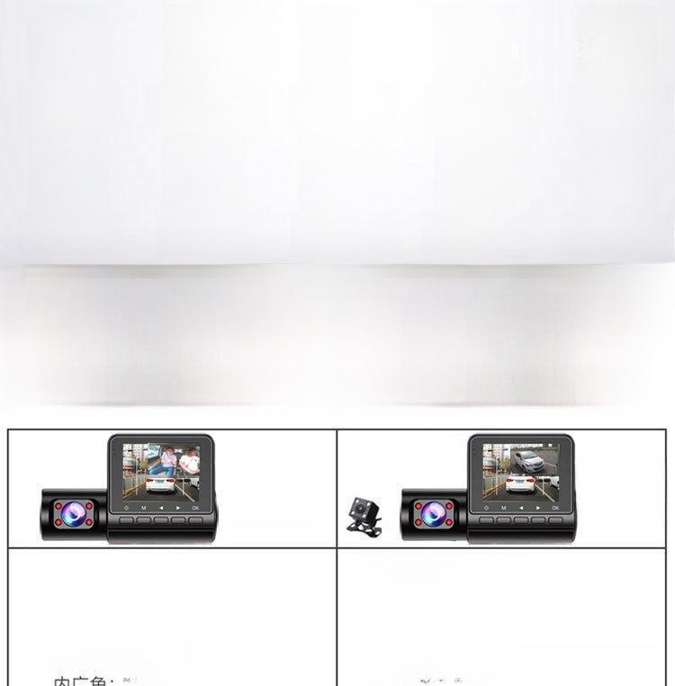 1080P HD Car Dash Cam with 360° Adjustable Triple Lens and Reversing Image