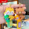 Mengxu Cartoon Animal Sparkling Water Keychain for Backpack or Bag - Versatile Fashion Gift Pendant