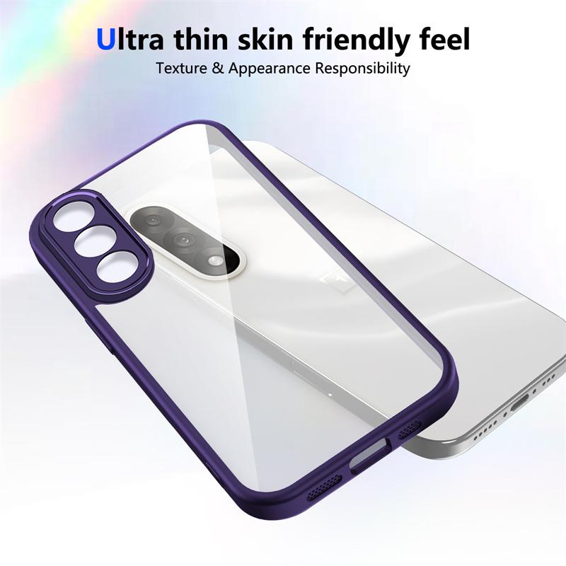

OnePlus Nord CE4 CPH2613 Case Shockproof Silicone TPU Bumper with Clear Back Hard Cover Phone Case for OnePlus Nord CE 4 CPH2613 Pc + tpu&OnePlus Nord CE4 фиолетовый