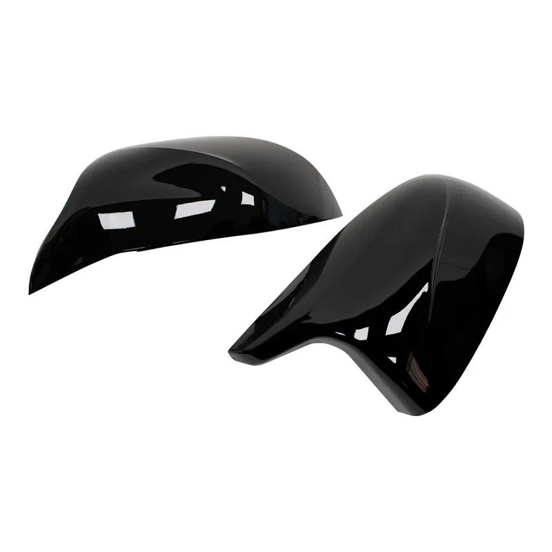 For BMW F25 X3 F26 X4 F15 X5 F16 X6 2014 15-18 Bright Black Caps Carbon Fiber Style Auto Car Rear View Side Mirror Cover Trim