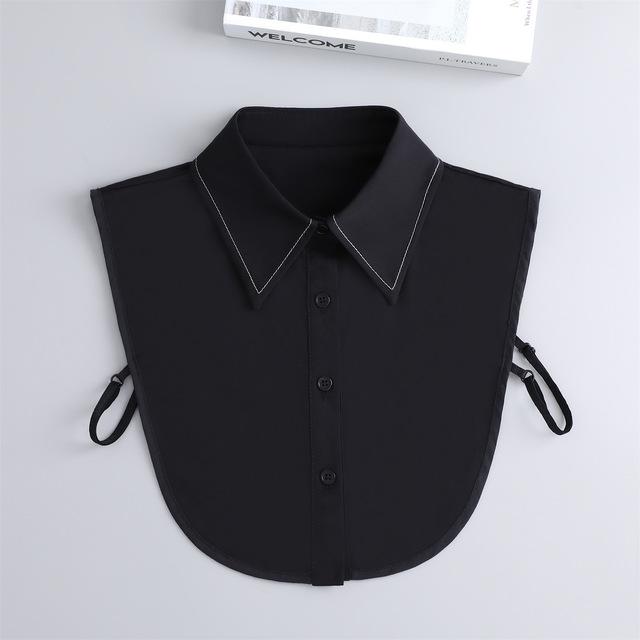 Linbaiway New Lapel Fake Collar Vintage Detachable Shirt Collar for Women Blouse Sweater False Collar Lapel Top Neckwear Ties