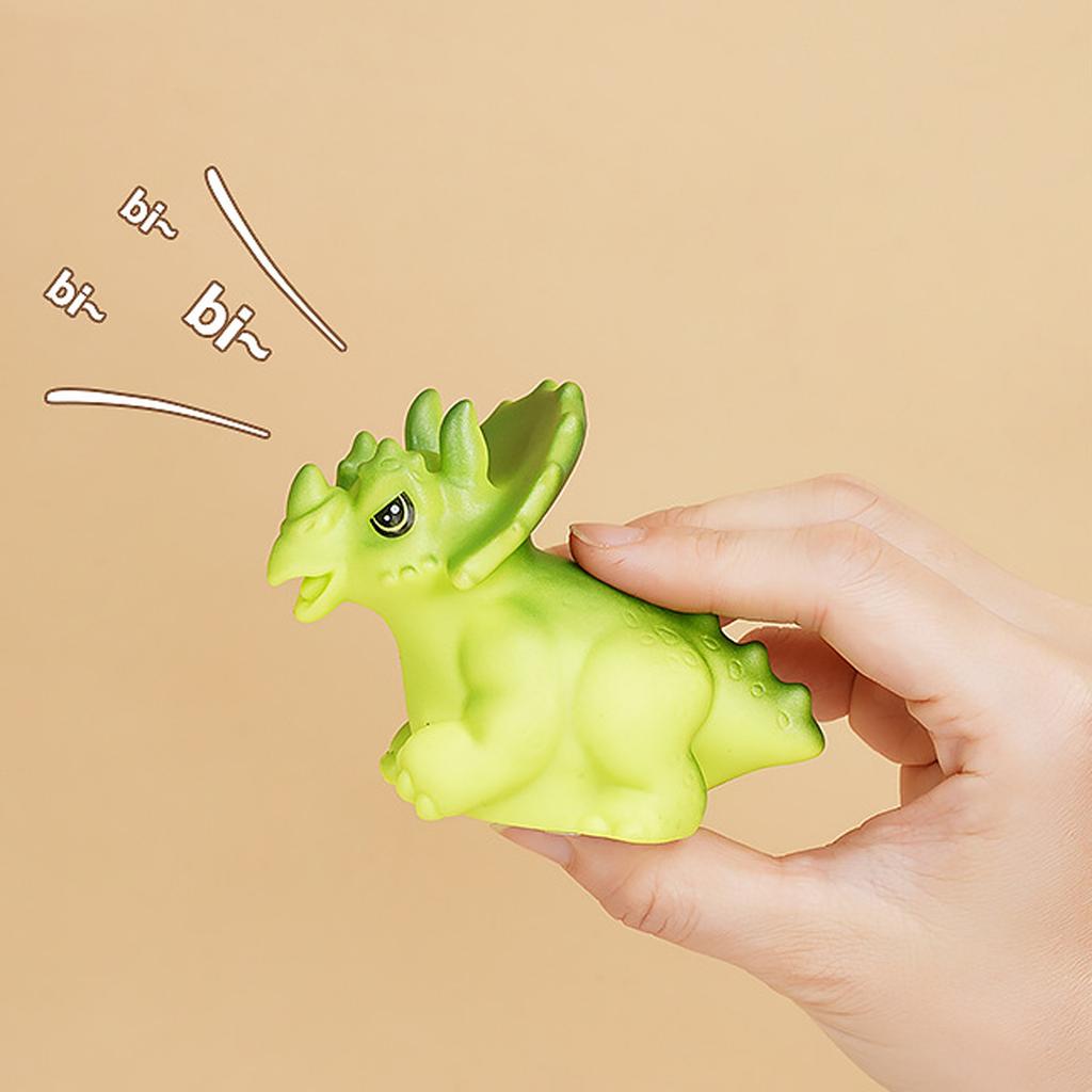 Baby And Children's Vinyl Toys For Stress Relief, Squeezing And Playing, Parent-child Interaction, Making Sounds, Dinosaur Bathing And Water Play Toys