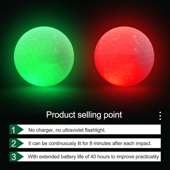 7Pcs Indoor Outdoor Glow in The Dark Light up Led Golf Balls