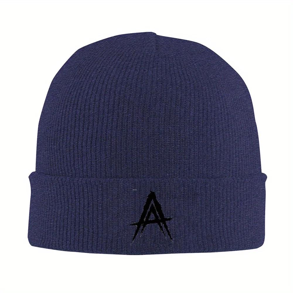 Neue PC Anuel AA Mützen Radeva Logo Strickmütze Unisex Damen Trendige Warme Weiche Beanie Mützen Frühling Outdoor Muster Kappe