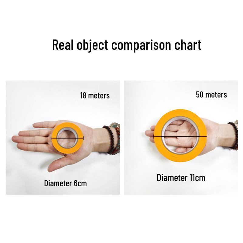 

Водонепроницаемая желтая маскировочная лента васи: Бесшовное разделение цветов без остатков для аэрозольной краски и косметических применений 2.0CM width, 50M length (60 rolls per box)