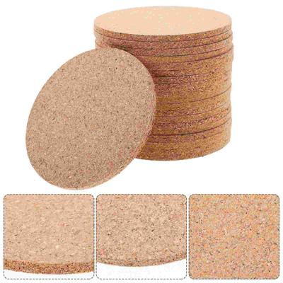 20 Pcs Tasse Pads Hohe Temperatur Topf Runde Tischsets Holz Untersetzer Kork Büro