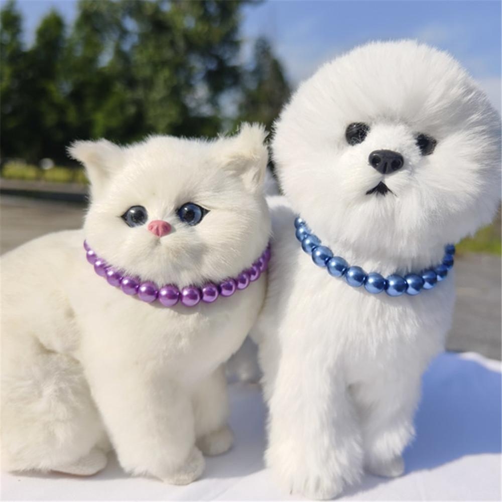 Niedliches Haustier Perlenhalsband Hund Prinzessin DIY Halskette Katzenhalsband Schmuck Welpenzubehör Hundekette Chihuahua Hochzeitsschmuck Zeug