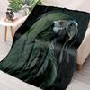 Soft & Cozy Flannel Throw Blanket with Green Parrot Print - Perfect for Bed, Sofa, Camping & Travel | Reversible, Machine Washab