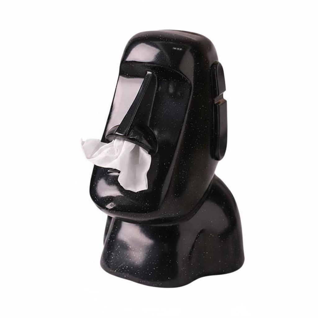 Scatola Porta Fazzoletti Statua Moai Design Creativo Testa dell'Isola di Pasqua Porta Lusso