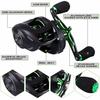 Sougayilang Bass Fishing Kit Porable High Carbon Fishing Rod with Baitcasting Fishing Reel Full Set