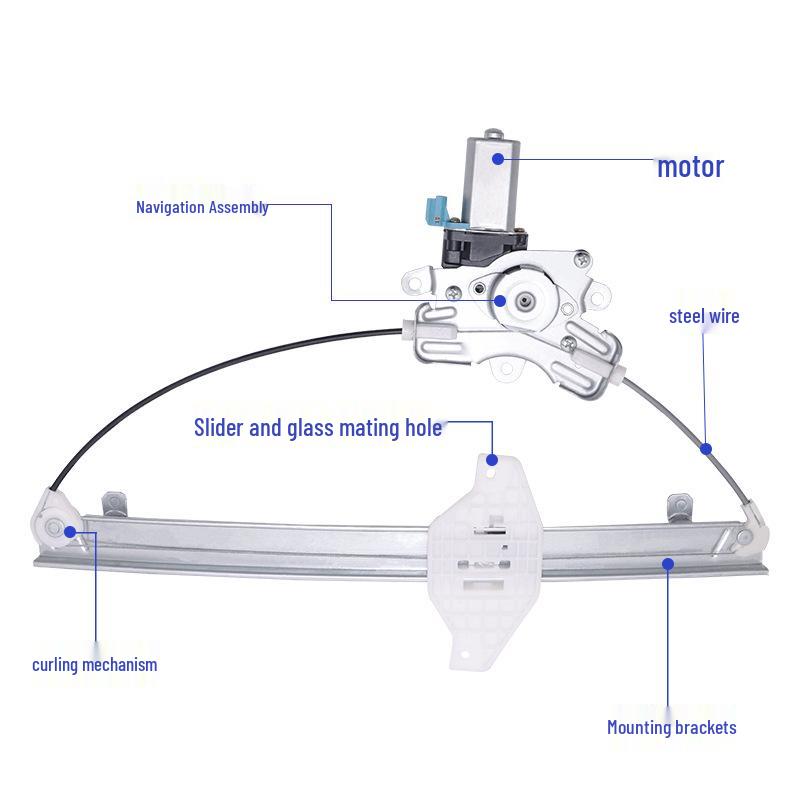 

Совместимый блок регулятора стеклоподъемника Zotye T600: Кронштейн электрического стеклоподъемника и мотор стеклоподъемника Left Front Assembly - 2 Pin No Anti-pinch