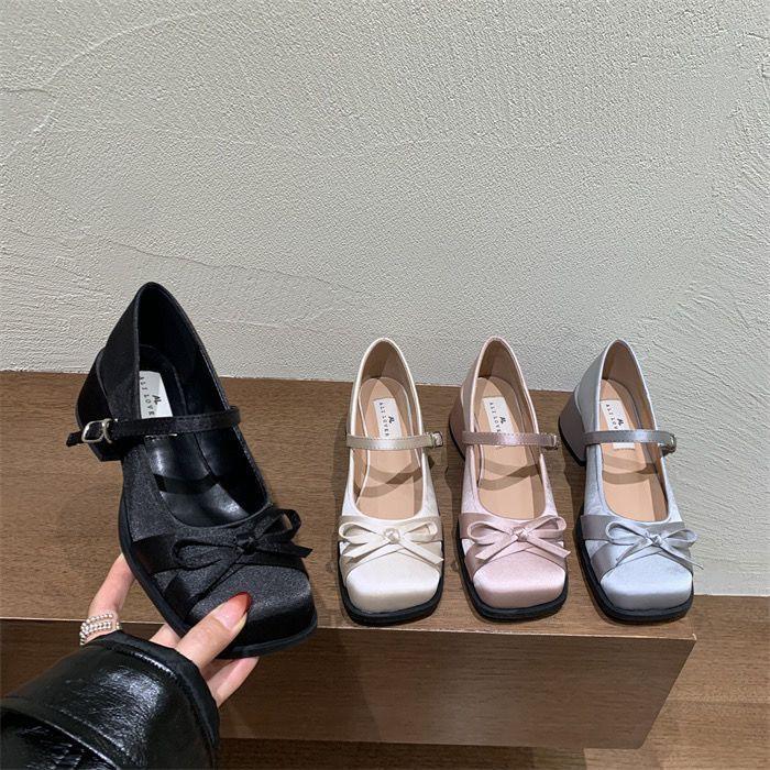 Fashion 2025 Spring Autumn Mary Jane Shoes Fashion Shallow Round Toe Mid Heel Shoes Ladies Elegant Outdoor Single Pumps Shoes