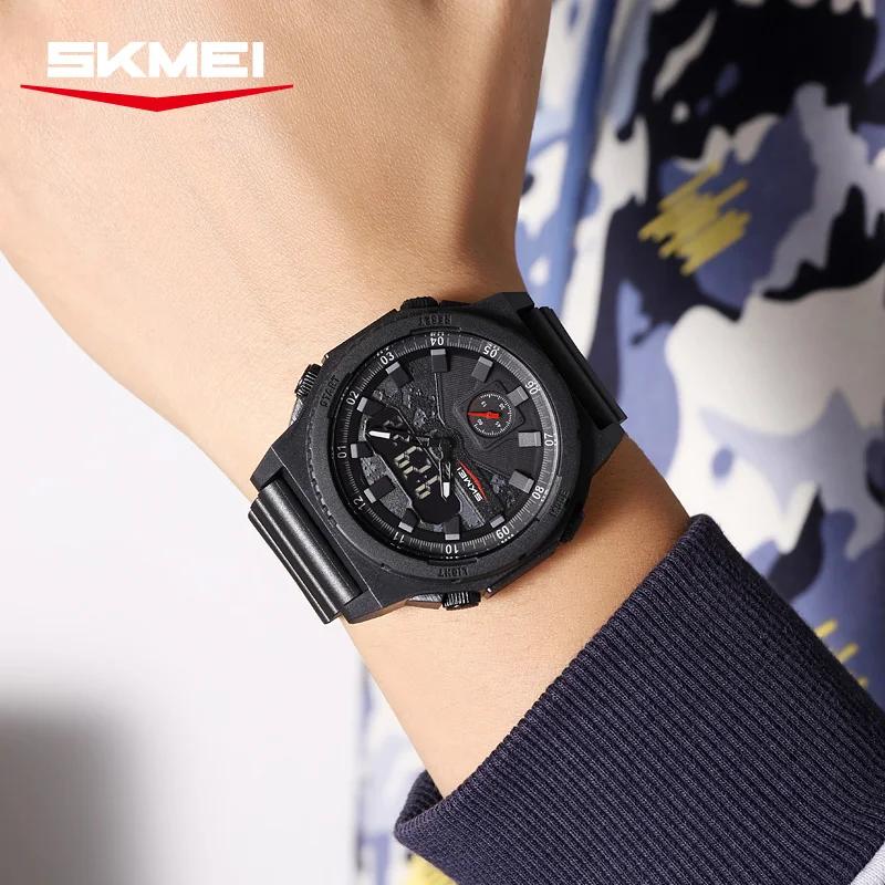 SKMEI 2355 Fashion Sport Digital Wristwatch 3Time Chronograph Outdoor Waterproof Electronic Clock Electronic Watch For Man