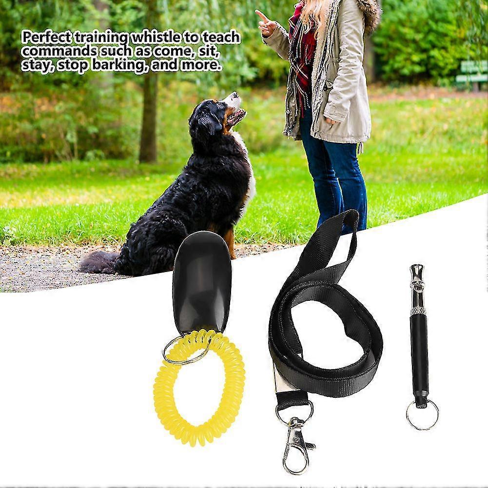 3-Piece Dog Training Set with Ultrasonic Whistle, Lanyard & Clicker for Pets