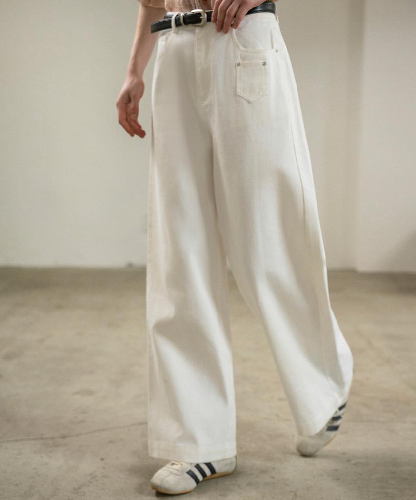 HYFVE Mini-Me Pocket Wide Belted Cotton Pants