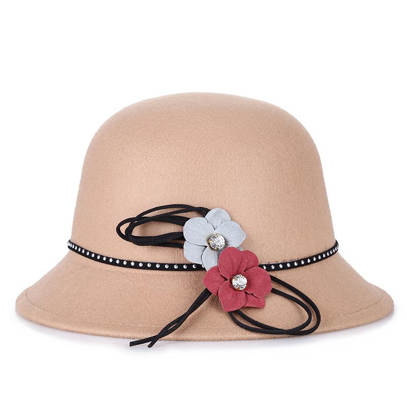Hat Lady Autumn and Winter Cold and Warm Fashion Woolen Top Hat Trendy Basin Hat Bag Hair Help