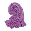Light Cotton Monochrome Scarf Wrap With Stretch Breathable Fabric For Casual Wear