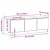 TV Stand in Black Oak Look 102 x 35 x 36.5 cm