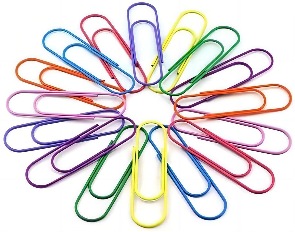 Pack of 50 4 inch jumbo paper clips vinyl coated extra large multicolored colored binder clips for office school document organization