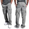 Men's  Cargo Pants Loose Drawstring Sweatpants with Pockets Sports Straight Trousers Jogging Long Pants Hip Hop Streetwear