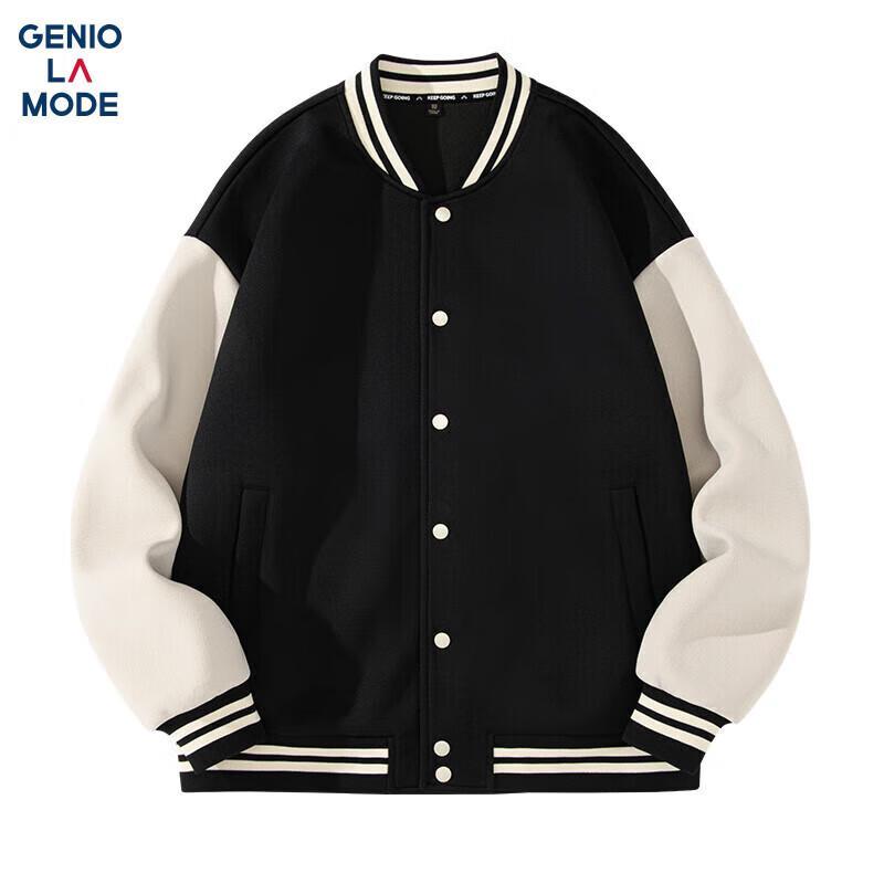 Men's Color-Blocked Retro Baseball Jacket