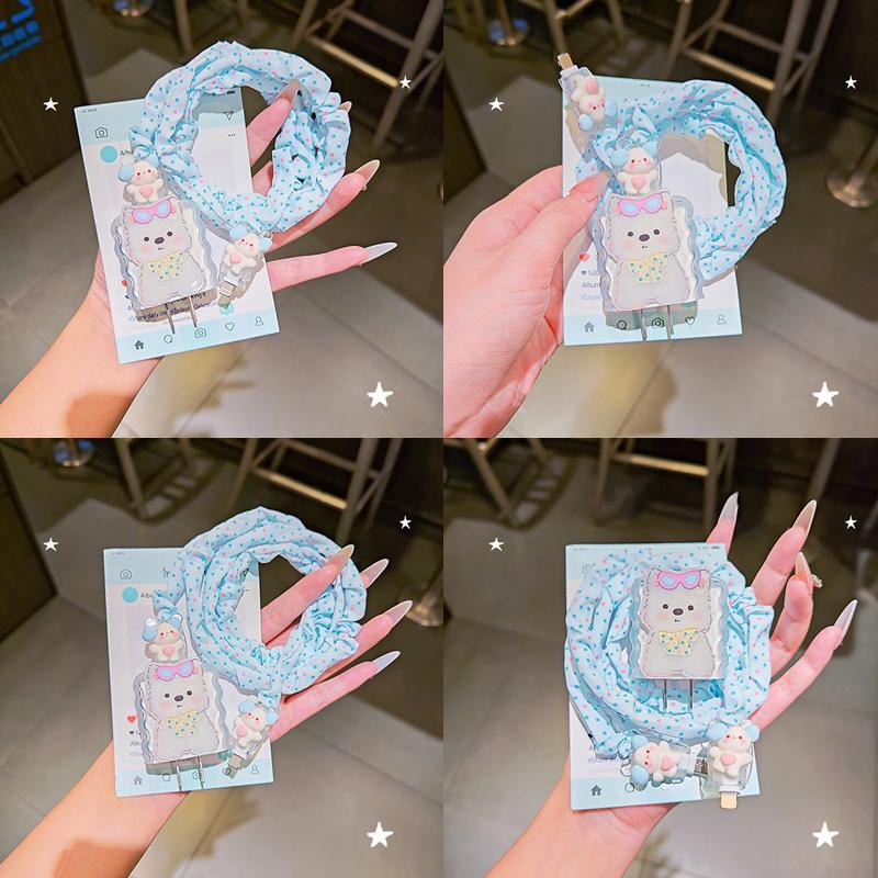 Cute Animal Puppy Charger Data Cable Winder Protective Cover Kits For Iphone 18W 20W Charger Case Anti-Break Wire Bites Shell