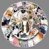 50 Cute Cat Cartoon Stickers for Notebook, Luggage, Car, and Scooter